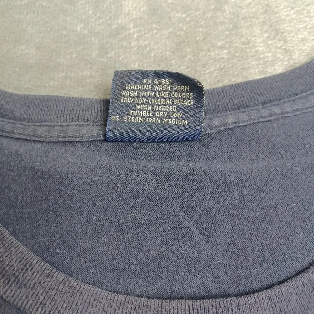Polo Ralph Lauren Classic Fit Cotton Shirt Size XL Blue Embroidery Logo Pony Y2K